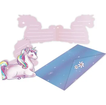 Pozvánka Jednorožec pozvánky 8 ks Amscan 9919527