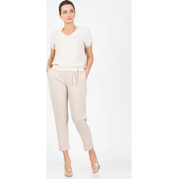 Dámské kalhoty KALHOTY AXELLO BÉŽOVÁ 38146 Velikost: 46