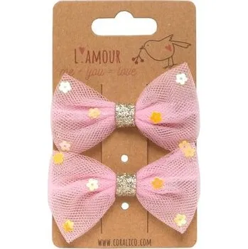 Nestandardní parfém Zestaw klipsów z kokardami i cekinami