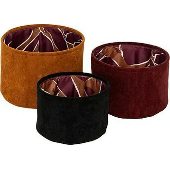Úložný box Sada 3 košů Automne z manšestru