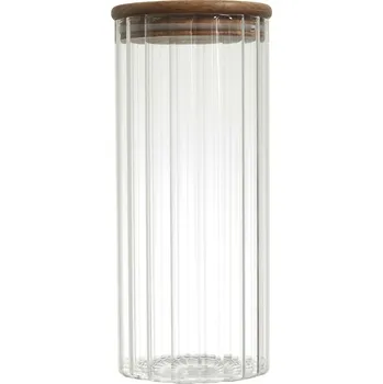 Dóza na potraviny Skladovací nádoba s akátovým víkem 1,1 l