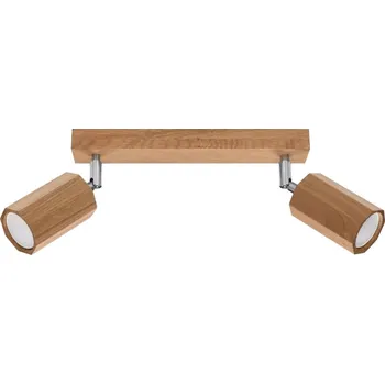 Dřevěné stropní svítidlo ZEKE 2 dub moderní do obýváku, kuchyně nebo ložnice Sollux