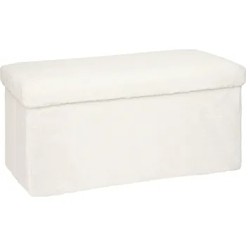 Taburet Skládací taburet Ezzio bílý Atmosphera obdélníkový do obýváku a ložnice moderní sedák