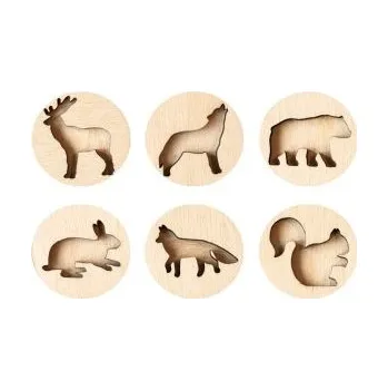 Dřevěná hračka Dřevěné razítko do modelíny - Les s možností vrácení nebo výměny do 30 dnů zdarma - WS02