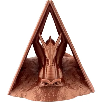 Stojan na knihu 3D Můj stojan na knihy – Drak s knihou | zlatá barva