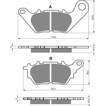 Brzda pro motocykl Brzdové destičky GOLDFREN 370 S33 STREET FRONT