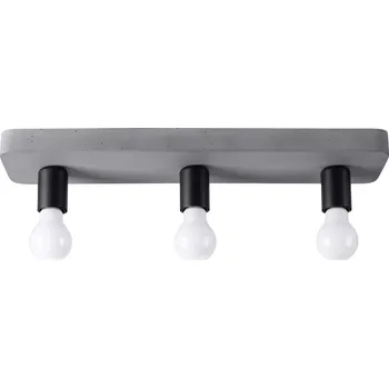 Betonové stropní svítidlo TAVO 3 šedé industriální do obýváku kuchyně jídelny Sollux