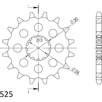 Řetězová sada pro motocykl Řetězové kolečko SUPERSPROX CST-1183:17 17 zubů, 525