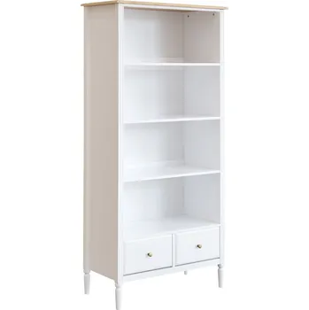 Knihovna Bílá skandinávská knihovna se zásuvkami 90 cm do obýváku Atmosphera