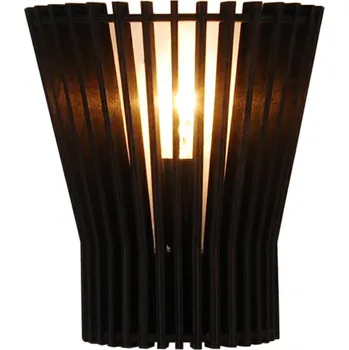 Nástěnné svítidlo Nástěnné svítidlo Osaka černé dřevěné boho do ložnice a obýváku Ledea