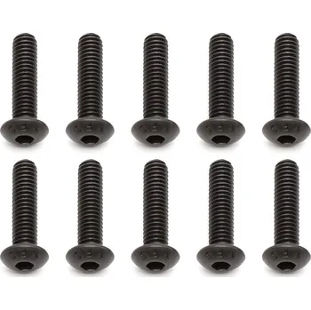 Šroub ASSOCIATED M4x16mm šroub s imbusouvou půlkulatou hlavou, 10ks.