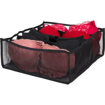 Úložný box Organizér do zásuvky na podprsenku černý