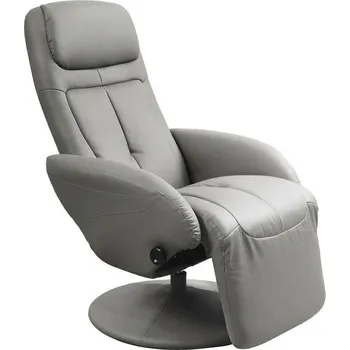 Křeslo Rozkládací křeslo do obýváku Gotebord Intesi šedá ekokůže moderní s funkcí spaní
