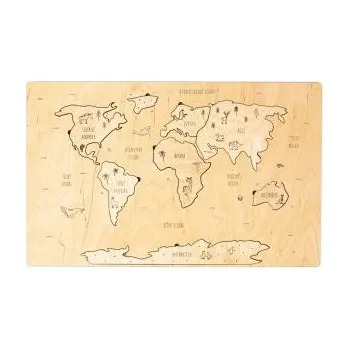 Dřevěná vkládačka - Země s možností vrácení nebo výměny do 30 dnů zdarma - PU26