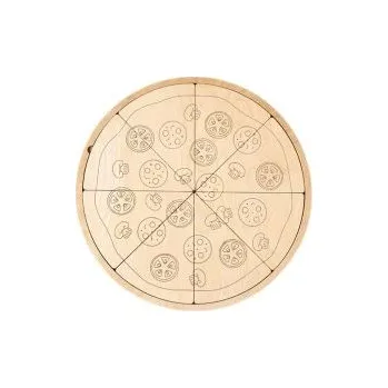 Dřevěná pizza - Uč se zlomky s možností vrácení nebo výměny do 30 dnů zdarma - PU27