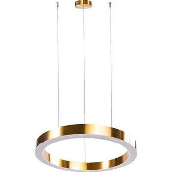 Stropní LED svítidlo CIRCLE 80 kulaté mosazné s nastavitelnou výškou do obývacího pokoje a jídelny