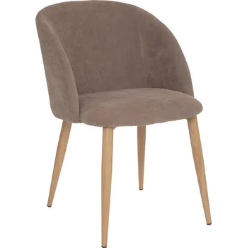 Nábytek Moderní tmavě béžové křeslo Celeste do obýváku, manšestrové s područkami