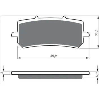 Brzda pro motocykl Brzdové destičky GOLDFREN 419 S33 STREET FRONT
