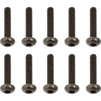Šroub ASSOCIATED M2x10mm šroub s imbusouvou půlkulatou hlavou, 10ks.