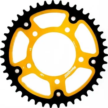 Řetězová sada pro motocykl Rozeta SUPERSPROX STEALTH RST-489:43-GLD zlatá 43 zubů, 530