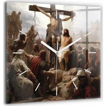 Hodiny Nástěnné hodiny SacroArte, hnědé, 60 cm