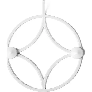 Věšák Holo XS POLYHEDRA moderní bílý kovový nástěnný věšák do předsíně 9,5 cm