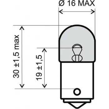 Osvětlení pro motocykl Přední světlo RMS 246510455 T16 12V 10W