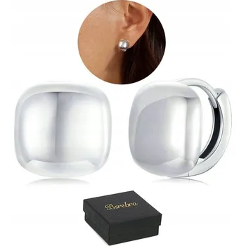 Náušnice Stříbrné Náušnice 925 KROUŽKY KRÁSNÉ STŘÍBRO KROUŽKY Čtvercové Čtverec