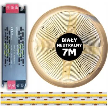 LED páska SADA 7M LED COB pásek 480 diod 4000K bílá neutrální 24V 10W napájecí zdroj