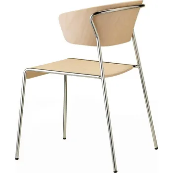 Jídelní židle Jídelní dřevěná židle Lisa SCAB Design dub a chrom retro vintage bez područek