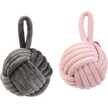 Sada dvou glamour sametových zarážek na dveře Yarn pro vnitřní dveře Intesi