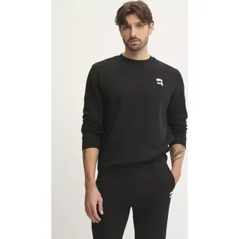 Pánská mikina Mikina Karl Lagerfeld pánská, černá barva, s aplikací, 500900.705710 99X, vel. S