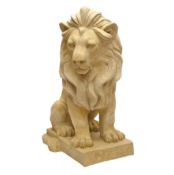 Zahradní dekorace Socha majestátního lva - pohled doprava