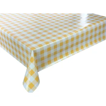 ubrus Cerata na Metry Ubrus Ceratový Žlutý Kostkovaný 220x140 cm