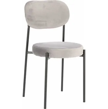 Jídelní židle Čalouněná židle Camile Velvet šedá sametová do jídelny a obývacího pokoje glamour Intesi