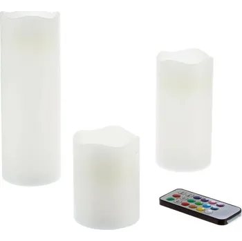 Svíčka Sada 3 LED svíček 3 barvy