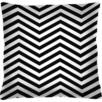 Dekorativní polštářek Sametový dekorační polštář ZIGZAG Intesi moderní do obýváku a ložnice 40x40