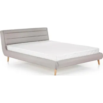 Postel Kontinentální čalouněná postel Landi 160x200 do ložnice šedá skandinávská