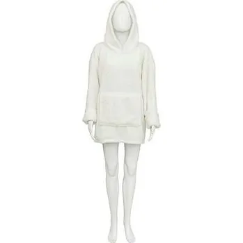 Atmosphera Deka s rukávy a kapucí Teddy univerzální bílá