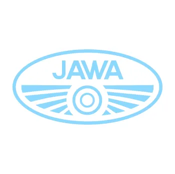Samolepící dekorace Jawa logo (03 - světle modrá) SAMOLEPKA NA AUTO, NÁLEPKA, FÓLIE, POLEP, TUNING, VLASTNÍ TEXT, TISK, AUTOSAMOLEPKY.cz, POLEPY, OBRÁZEK, LOGO, 3D STICKERS