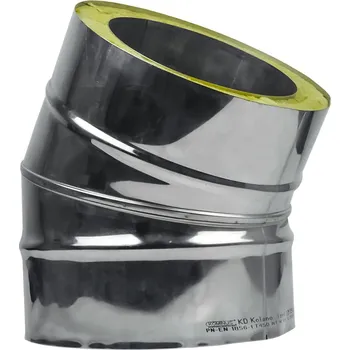 Komín SUPERKOMÍNY Nerezové izolované koleno 30°, DN 120, tl. izolace 30 mm