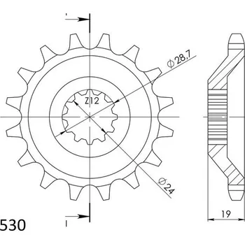 Řetězová sada pro motocykl Řetězové kolečko SUPERSPROX CST-527:17 17 zubů, 530