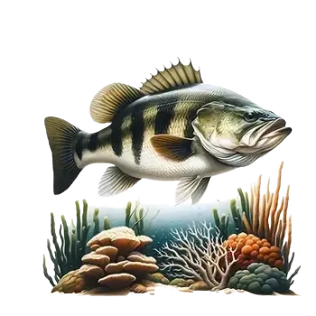 Vinylová samolepka - okoun I (8,0 cm)