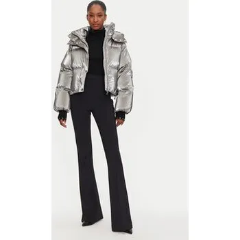 Elisabetta Franchi Zimní bunda PI-77D-46E2-V570 Stříbrná Regular Fit 46