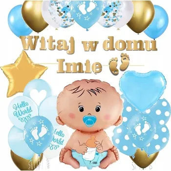 Balónek BALÓNKY sada BABY SHOWER BOY NAROZENÍ ROCEK XL