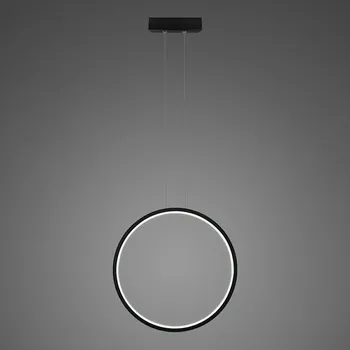 Závěsné LED svítidlo kruhy 40 cm černé moderní do obýváku s nastavitelnou výškou Altavola Design