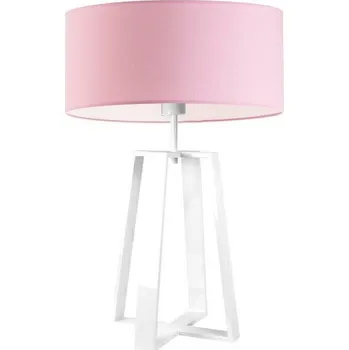 Lampička Noční lampička Thor moderní se stínidlem světle růžová do ložnice a obýváku 61 cm