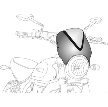 Plexi štít PUIG RETROVISION 8926A matná černá modrá