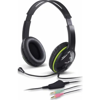 Sluchátka Sluchátka s mik. GENIUS HS-400A green + redukce