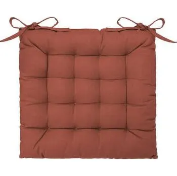 Podsedák Prošívaný sedák na židli Atmosphera 38x38 moderní oranžový s provázky do jídelny